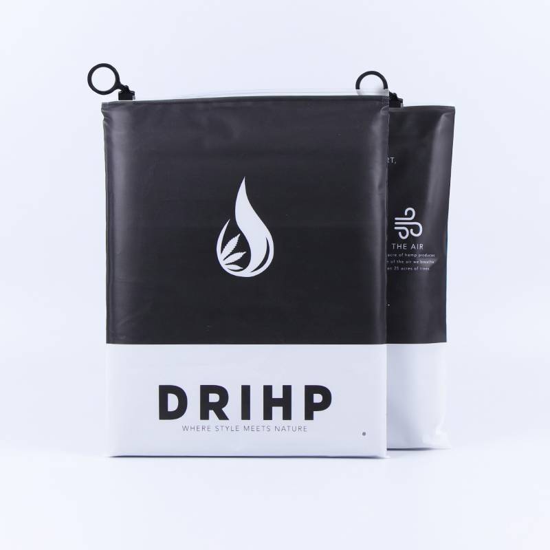 Slide Zipper Plastic Apparel Frosted Ziplock Bag Socks Clothing Packaging Custom Print Logo Cpe Matte Black Tshirt Bags